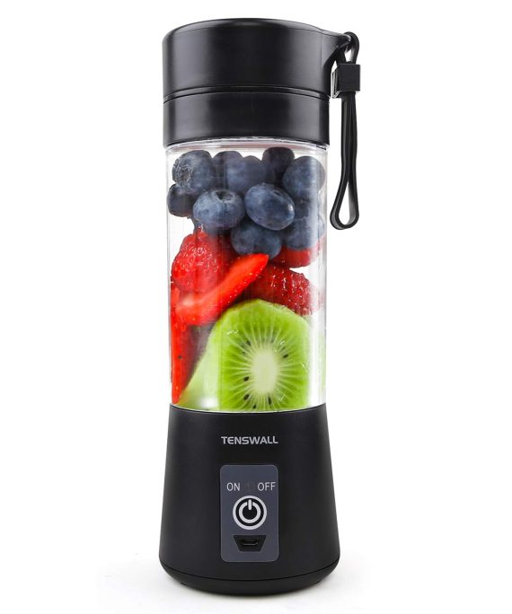 Portable Blender, Personal Size Blender Shakes and Smoothies Mini Jucier Cup USB Rechargeable Battery Strong Power Ice Blender Mixer Home Office Sports Travel Outdoors