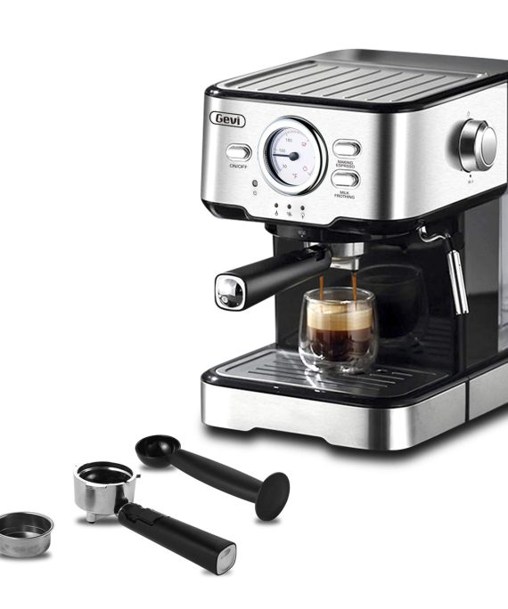 Gevi 15 Bar Espresso Machine with Adjustable Milk Frothing Wand – Perfect for Espresso, Lattes, Cappuccinos, and Mochas 
