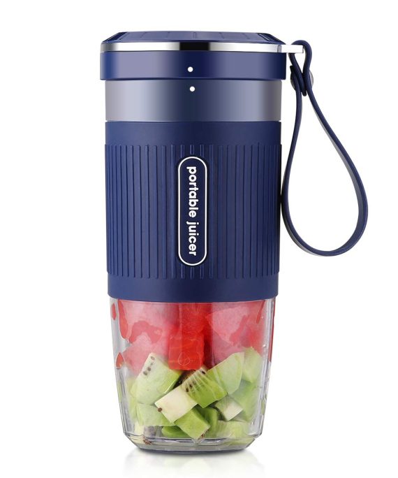 Portable Blender Mini Personal Blender, Godmorn Juicer Smoothie Blender Smoothie Maker Cordless Small Juicer Cup Mixer, USB Rechargeable BPA Free,10oz/300ml, Home Outdoor Travel Office, Blue