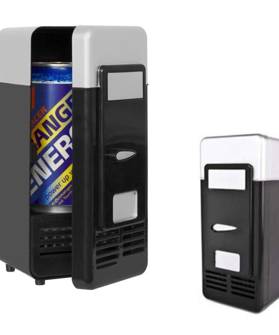 Vinmax Mini USB Fridge Portable Beer Beverage Drink Cans Cooler & Warmer Refrigerator For Car Laptop PC Computer Office Home(Black)
