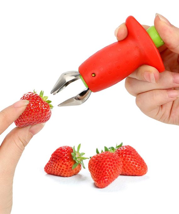 Strawberry Huller Cherry Pitters Portable Gadget Knife Fruit Vegetable Leaf Stem Remover Tomato Stalks Kitchen Tool, 1 Piece