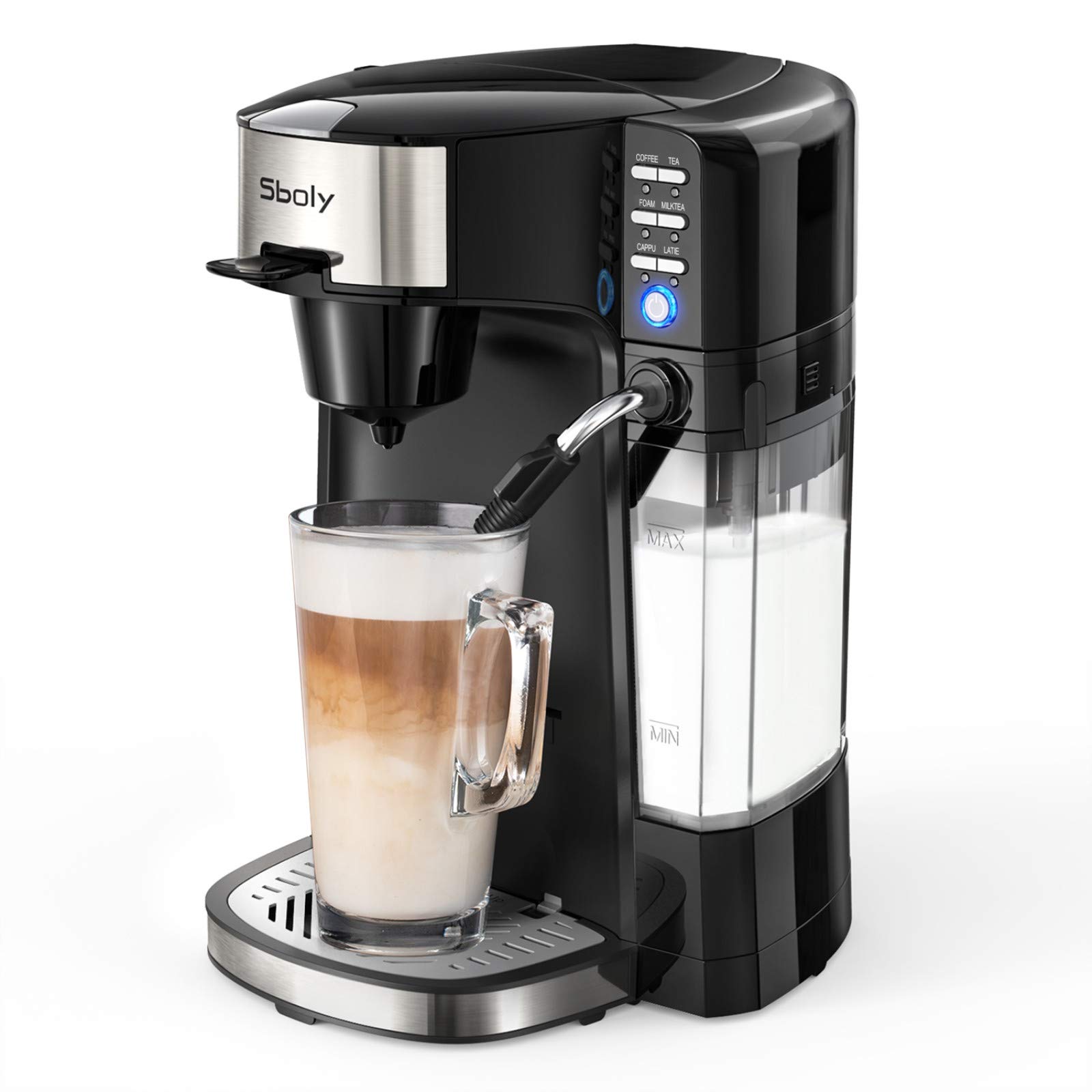 Sboly 6 In 1 Coffee Machine, Single Serve Coffee, Tea, Latte Review