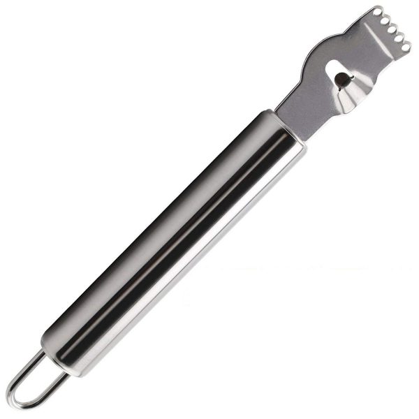 1Easylife Stainless Steel Lemon Zester Grater with Channel Knife and Hanging Loop