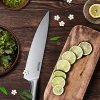 Hecef Silver Kitchen knife set of 5, Satin Finish Blade - Image 2