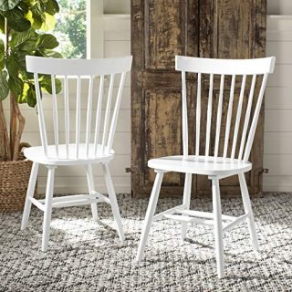 Parker Country Farmhouse White Spindle Side Chair