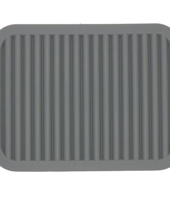 Smithcraft Lucky Plus Silicone Rubber Trivet Mat for Hot Pan and Pot Hot Pads Counter Mat Heat Resistant Table Dish Drying Mat or Placemats 2 Pack,Size:9x12 Inch, Color: Gray,Shape:Rectangular