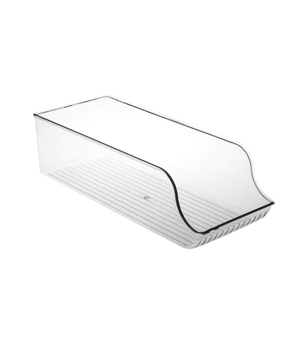 Refrigerator Organizer Bins Pop Soda Can Dispenser Beverage Holder for Fridge, Freezer, Kitchen, Countertops, Cabinets - Clear Plastic Canned Food Pantry Storage Rack BPA Free