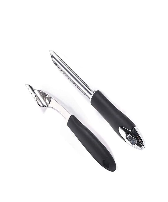 Two-piece Jalapeno Pepper Corer & Zucchini/Cucumber Corer, Vegetable Corers Set for Removing Vegetable Seeds New Type Stainless Steel Kitchen Vegetable Manual Coring Tool