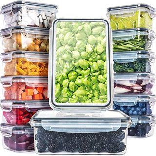 Fullstar (14 Pack) Food Storage Containers with Lids - Plastic Food Containers with Lids - Plastic Containers with Lids BPA-Free - Leftover Food Containers - Airtight Leak Proof Food Container