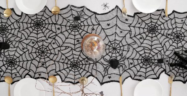 2 Pack Lace Halloween Table Runner Halloween Decoration - Image 7