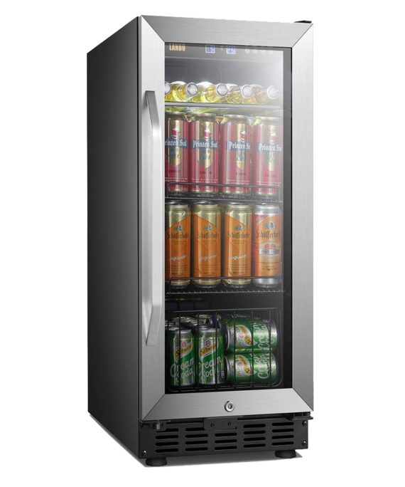 Lanbo 15 Inch Beverage Cooler 70 Cans Built In Compressor Beverage Fridge