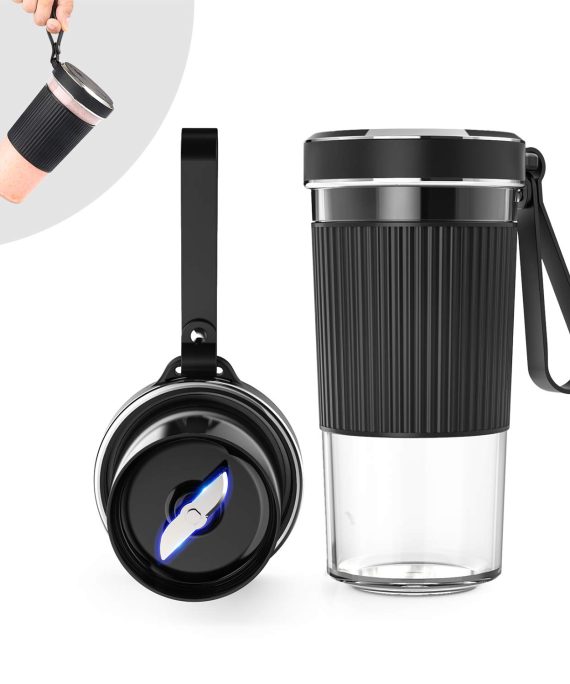 Portable Blender, 300ml BZseed Personal Size Blender Shakes and Smoothies, USB Rechargeable Mini Black Juicer Cup Handheld Fruit Mixer-IP68 Waterproof, BPA Free