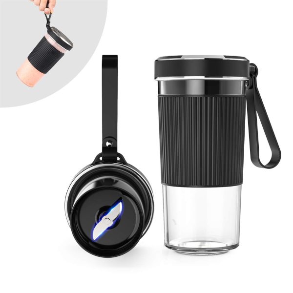Portable Blender, 300ml BZseed Personal Size Blender Shakes and Smoothies, USB Rechargeable Mini Black Juicer Cup Handheld Fruit Mixer-IP68 Waterproof, BPA Free