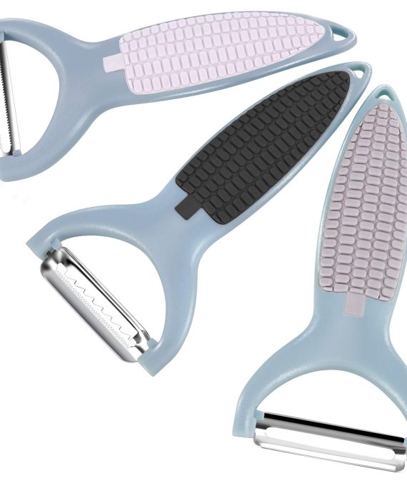 Potato Peeler, Premium Vegetable Peeler, Peelers, Straight Peelers for Kitchen, Potato Peeler Best, Fruit Peeler. (blue&white/blue&light grey/blue&black)