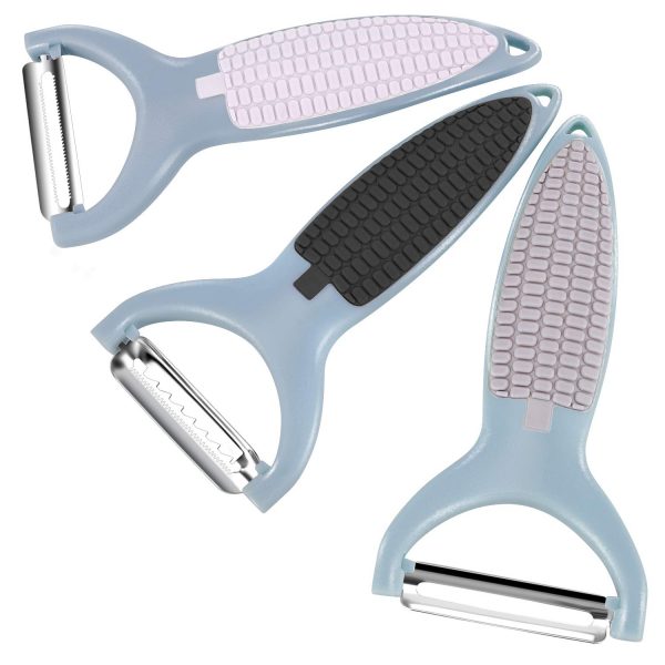 Potato Peeler, Premium Vegetable Peeler, Peelers, Straight Peelers for Kitchen, Potato Peeler Best, Fruit Peeler. (blue&white/blue&light grey/blue&black)