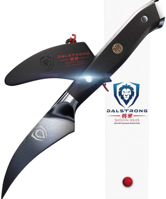 DALSTRONG - Shogun Series - Damascus - AUS-10V Japanese Super Steel - Vacuum Treated - Paring Knife (3" Tourne Peeling-Paring Knife)