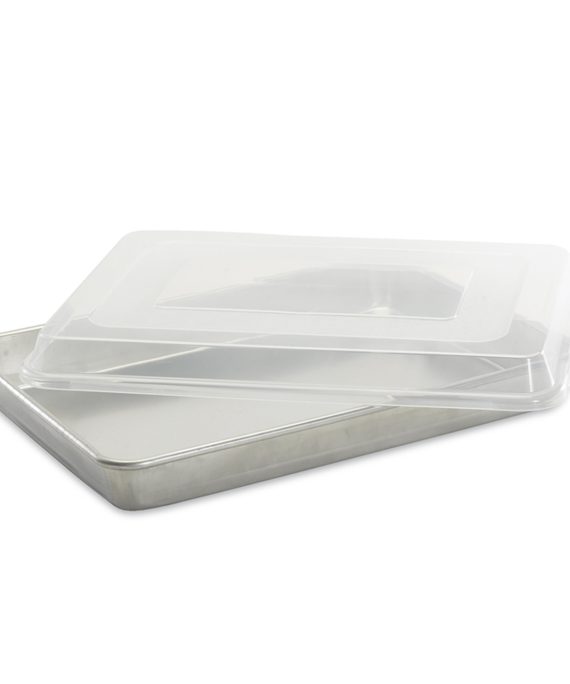 Nordic Ware Natural Aluminum Commercial High-Sided Sheet Cake Pan with Lid