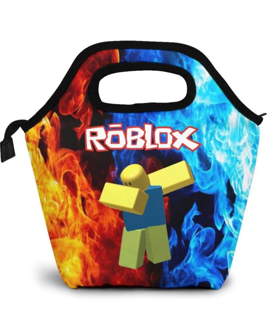 Reneealsip R-Oblox Insulated Lunch Bag Tote Portable Handbag Lunchbox Food Tote Cooler Warm Pouch For School Work Office