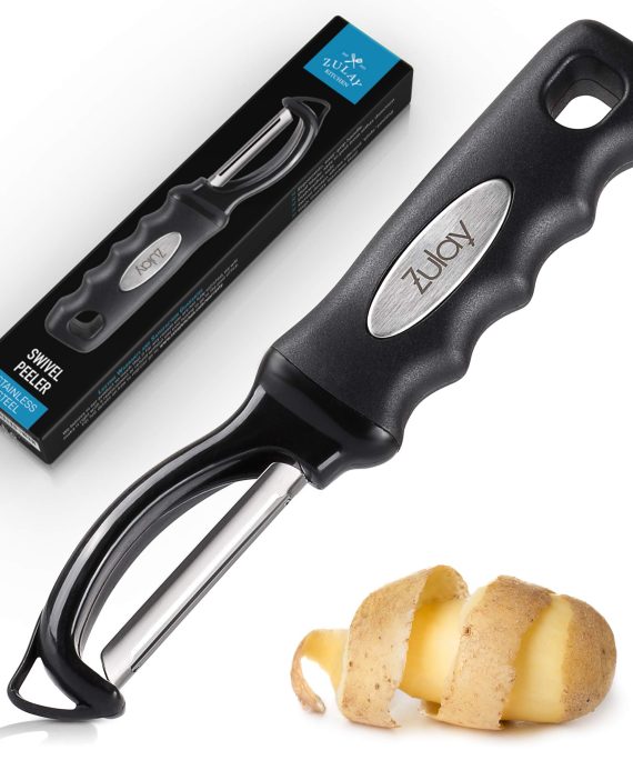 Premium Swivel Vegetable Peeler - Comfortable Ergonomic Grip with Ideal Blade For Vegetables, Potatoes and Carrots by Zulay Kitchen