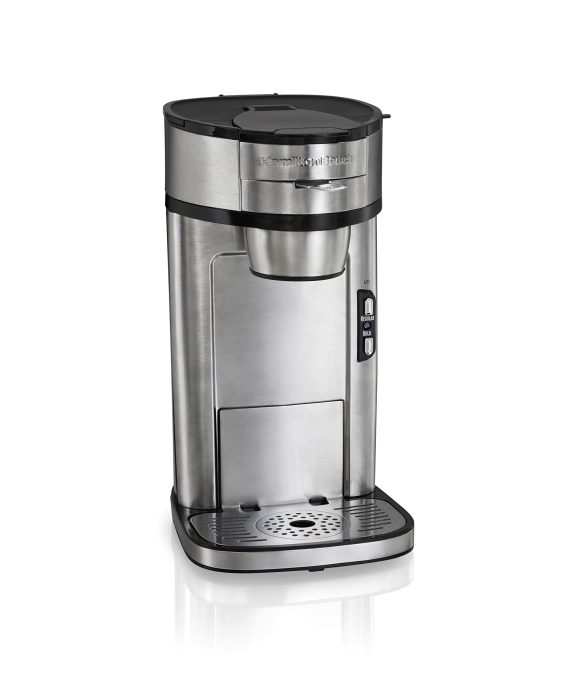 Hamilton Beach Scoop Single Serve Coffee Maker, Fast Brewing, Stainless Steel (49981A)