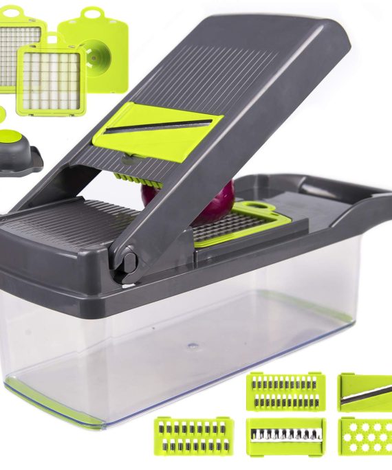 Onion Vegetable Chopper Slicer Halcyon - Smart Mandoline Slicer Cutter - Food Chopper for Veggie Potato Tomato