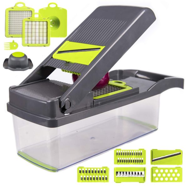 Onion Vegetable Chopper Slicer Halcyon - Smart Mandoline Slicer Cutter - Food Chopper for Veggie Potato Tomato