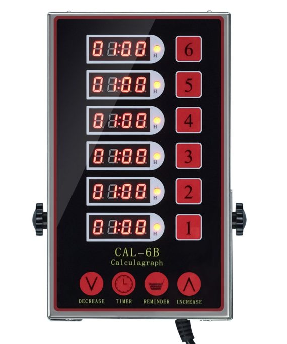 YOOYIST 6 Channels Commercial Timer Cooking Timers Loud Adjustable Alarm Reminder Clear LED Display Stainless Steel Calculagraph for Restaurant Home Kitchen