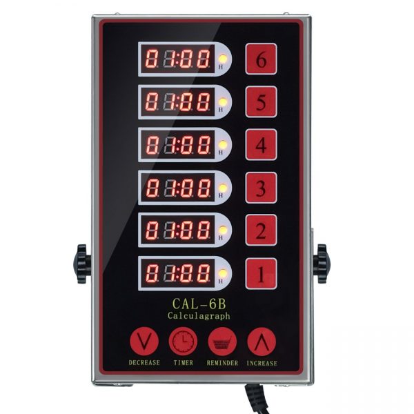 YOOYIST 6 Channels Commercial Timer Cooking Timers Loud Adjustable Alarm Reminder Clear LED Display Stainless Steel Calculagraph for Restaurant Home Kitchen