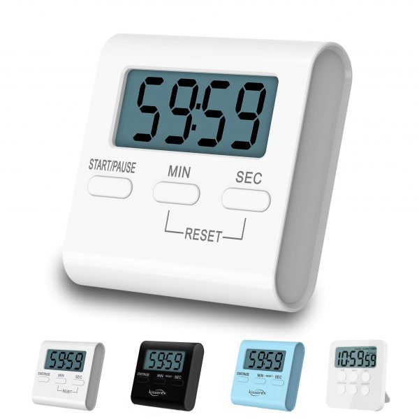 Kissarex Digital Kitchen Countdown Timer: Teachers Classroom Counter Large LCD Loud Magnetic Clip Simple Clock Mini Small Stopwatch Big Beeper Minute Hour Seconds Cooking Giant Alarm Count Up