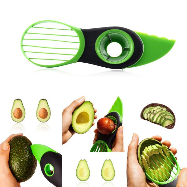 Avocado Peeler 3 In 1 Avocado Slicer Avocado Cutter Fruit Vegetable Peeler Kitchen Tools