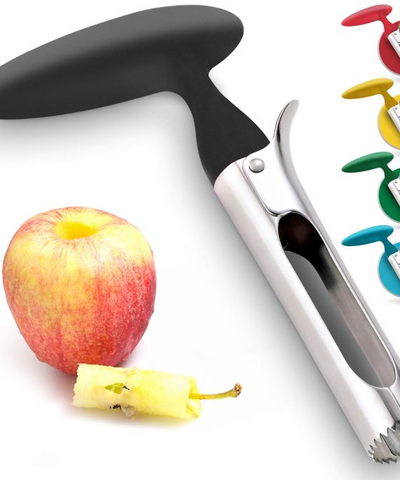 Premium Apple Corer - Easy to Use and Durable Apple Corer Remover for Pears, Bell Peppers, Fuji, Honeycrisp, Gala and Pink Lady Apples - Stainless Steel Best Kitchen Gadgets Cupcake Corer, by Zulay