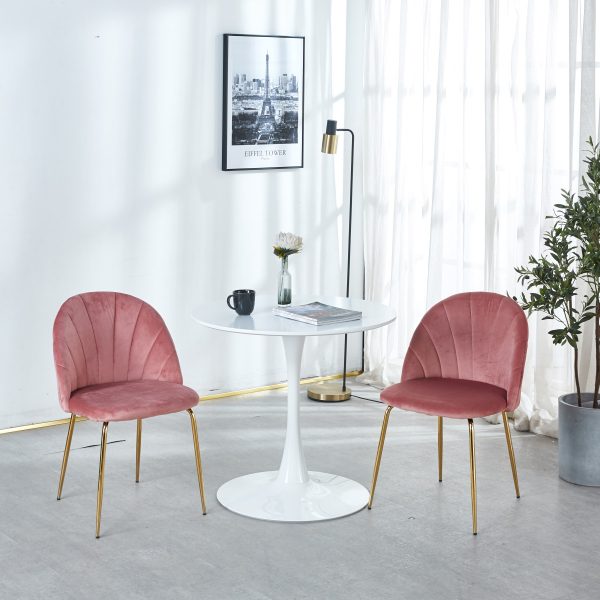 Duduta Velvet Upholstered Kitchen Dining Chairs Set of 2 - Image 7