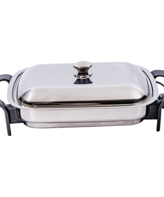 Precise Heat Stainless Steel 16-Inch Rectangular Surgical Electric Skillet
