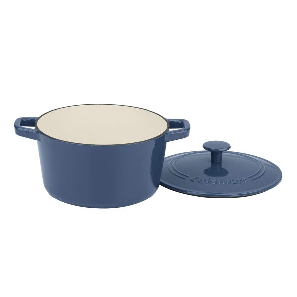 Cuisinart 3 Qt Casserole, Covered, Enameled Provencial Blue