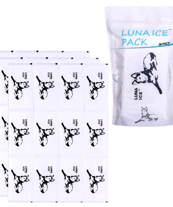 LUNA ICE Packs Dry Ice - 36 ice Packs for Lunch Boxes - Dry Ice for Shipping Frozen Food - Ice Packs for Injuries - Dry ice Packs for Coolers - Cold Packs for Kids and Work Lunch - Long Lasting