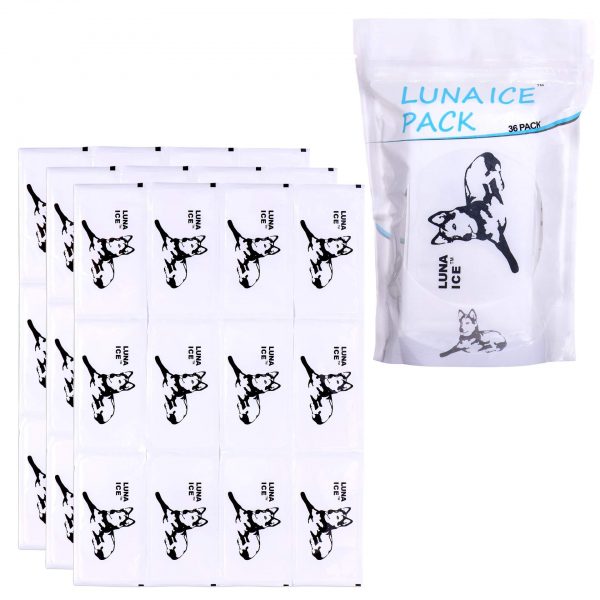 LUNA ICE Packs Dry Ice - 36 ice Packs for Lunch Boxes - Dry Ice for Shipping Frozen Food - Ice Packs for Injuries - Dry ice Packs for Coolers - Cold Packs for Kids and Work Lunch - Long Lasting