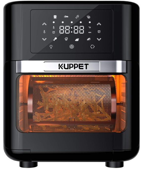 KUPPET Air Fryer Oven, 13 Quarts Air Fryer, Rotisserie Oven, 8-in-1 Countertop Oven with Dehydrator & Rotisserie, 1700W Electric Air Fryer Oven with LED Digital Touchscreen, 6 Accessories, ETL Listed