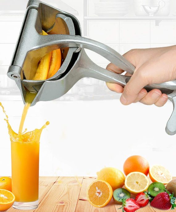 Fuxinghao Stainless Steel Manual Fruit Juicer, Heavy Duty Single Press Lemon Squeezer, Easy Clean Juicer Extractor Tool for Lemon Orange Citrus Vegetable