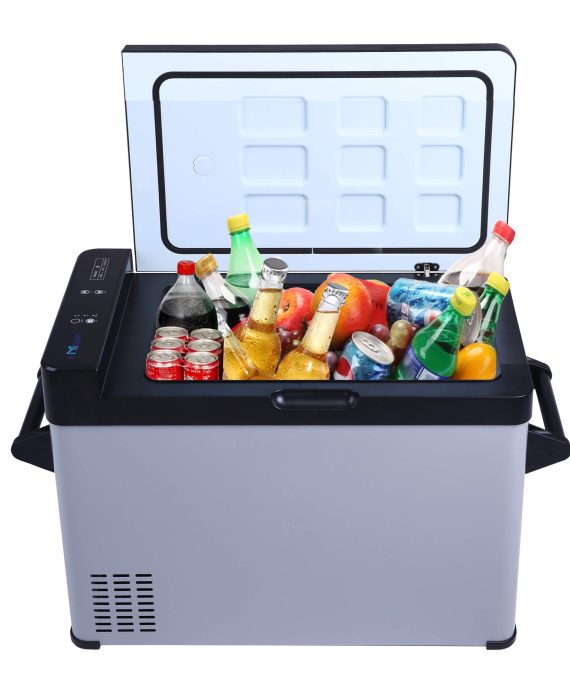 Koreyosh 52-Quart Portable Fridge 12V/24V DC Car Freezer RV Refrigerator -7.6℉~68℉ Electric Car Cooler for Home,Truck, RV, Boat, Camping and Travel (52-Quart)