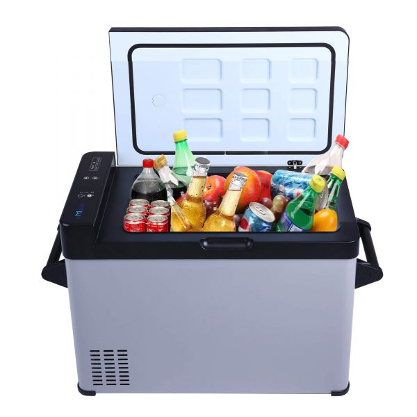Koreyosh 52-Quart Portable Fridge 12V/24V DC Car Freezer RV Refrigerator -7.6℉~68℉ Electric Car Cooler for Home,Truck, RV, Boat, Camping and Travel (52-Quart)