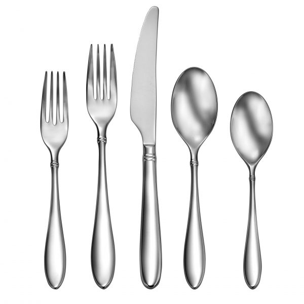 CraftKitchen Stainless Steel Flatware Sets (45 Pieces, Arlo), Service for 8