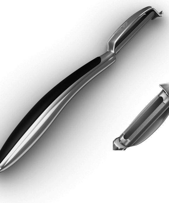 Vegetable Peeler Julienne Swivel - Stainless Steel Blades Slice Potatoes Apples Carrot Cucumbers Fruit & Veggies in Kitchen - Non Slip Grip & Dishwasher Safe Citrus Bar Cocktails Peeling by Cave Tools