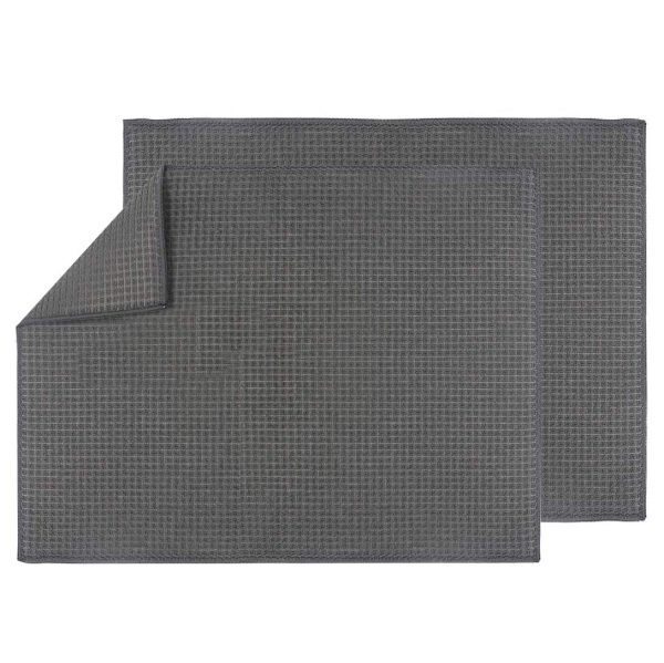 Dish Drying Mat Quick-Drying Dish Drainer Board Pad for Kitchen Counter Tabletop Accessories, Machine Washable(2 Pack, 20 x15 inch, Grey)
