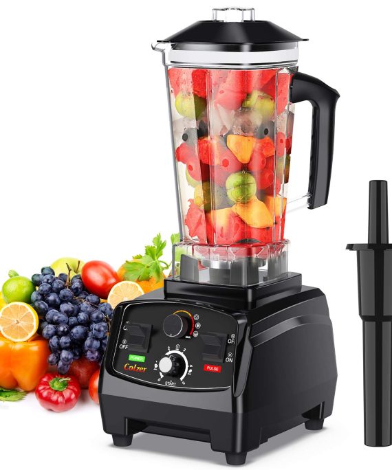 COLZER Professional Countertop Blender with 2200-Watt Base, Smoothie Blender ,Built-in Timer ,High Power Blender 2L Cups for Frozen Drinks ,Shakes and Smoothies