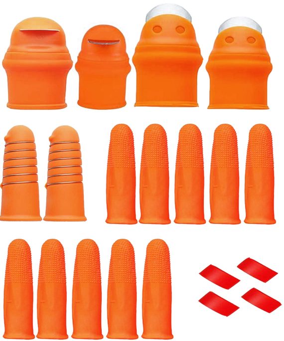 OBPFY 16Pack Silicone Thumb Knife Set Fruit and Vegetable Picking Potted Plants Trim Finger Knife Picking Portable Gardening Gifts for Trimming Garden Plants Vegetables