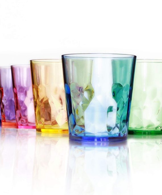 SCANDINOVIA - 13 oz Unbreakable Premium Drinking Glasses - Set of 6 - Tritan Plastic Tumbler Cups - Perfect for Gifts - BPA Free - Dishwasher Safe - Stackable