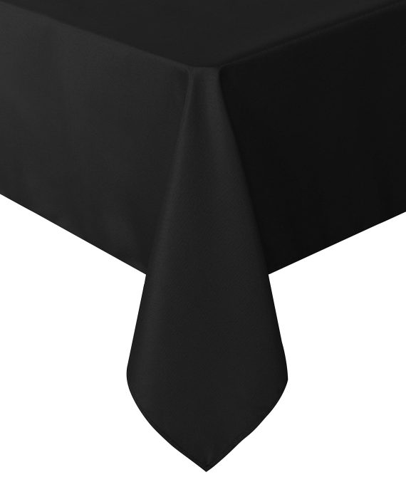 sancua Rectangle Tablecloth - 60 x 84 Inch - Stain and Wrinkle Resistant Washable Polyester Table Cloth, Decorative Fabric Table Cover for Dining Table, Buffet Parties and Camping, Black