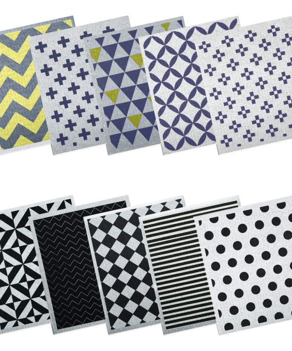Swedish Dishcloths Reusable Sponge Cleaning Cloths Absorbent Geometric Pattern Dish Cloth Swedish Sponge Dishcloths for Kitchen Cleaning (10)