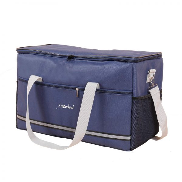 Makersland Commercial Insulated Food Delivery Bag with Side Pockets - Premium Waterproof Food Warmer Portable Catering Hot Cold Meals - Thick Insulation Cooler for Grocery Shopping