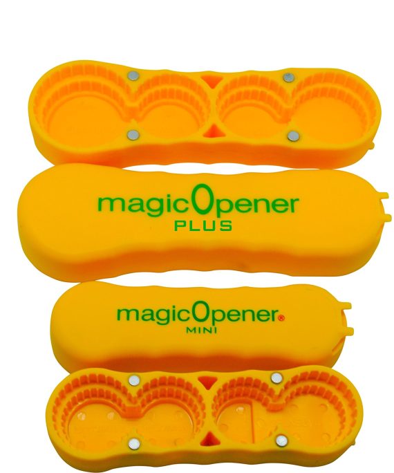 Arthritis Bottle Opener - magic Opener COMBO | Water Bottle Opener | Twist-off - Plastic Bottles | Easily open over 16 different plastic cap sizes | Arthritis Help | Arthritis Aids |Pull Tab Soup Cans